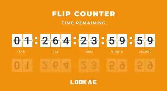 AE模板-数字时钟翻页倒计时动绘 Flip Counter9558,