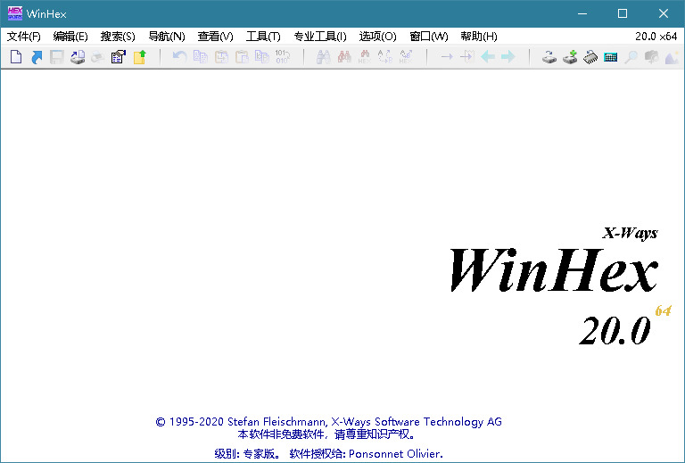 数据规复东西 WinHex v20.0 绿色单文件版9378,