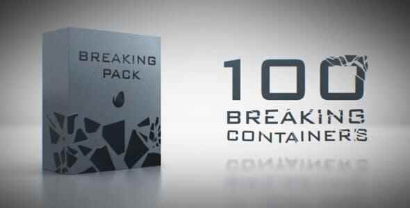 AE模板-100种随机破裂团结烧毁毁坏殊效动绘 Breaking Pack5244,