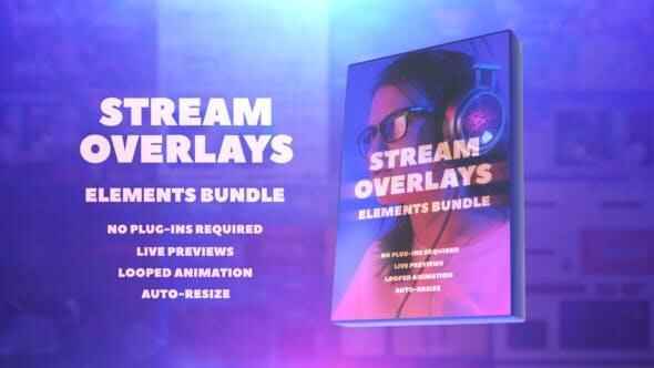 AE剧本-60组彩色突变活动图形题目场景动绘 Stream Overlays Elements Bundle2754,剧本,彩色,突变,活动,动图