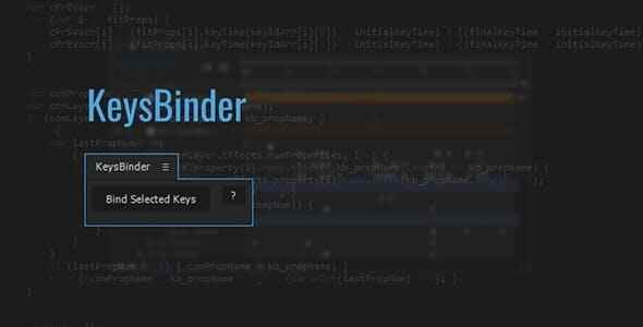 AE剧本-一键快速整开简化枢纽帧团体掌握东西 KeysBinder v1.057615,剧本,一键,快速,整开,简化