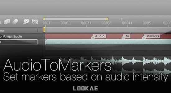 AE剧本-将音频转换为枢纽帧给图层增加标识表记标帜 AudioToMarkers v1.548306,剧本,音频,转换,枢纽,枢纽帧