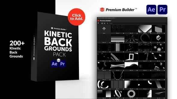 AE/PR剧本-200种创意生机动感图形布景有限轮回动绘预设 Kinetic Backgrounds Pack7661,剧本,创意,生机,动感,图形