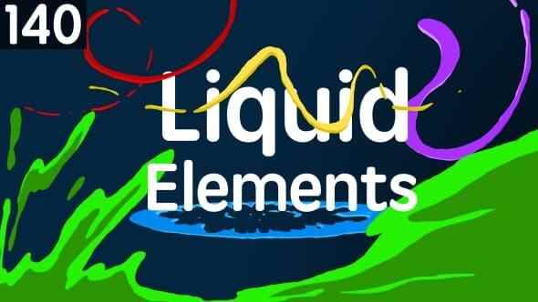 4K视频素材/AE模板-140个液体MG活动图形流体动绘 Liquid Elements7200,视频,视频素材,素材,模板,液体