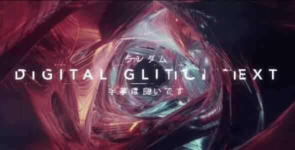 AE模板-数字科技滋扰破坏笔墨题目动绘 Digital Glitch Text3732,