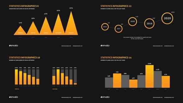 AE模板-商务企业公司疑息数据统计图文报表展现 Company Infographics Presentation4725,