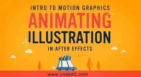 AE教程-矢量MG图形插绘气势派头动绘建造 Skillshare  Intro to Motion Graphics 2020: Animating Illustration in After Effects4069,