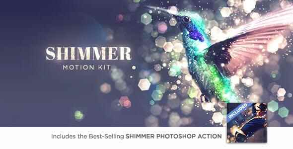 AE剧本-唯好梦幻闪灼粒子飘集图文展现东西 Shimmer Motion Kit3305,