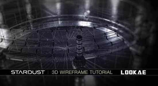 AE教程-利用Stardust插件创立3D模子网格化线框结果 Stardust 3D Wireframe2421,