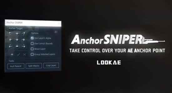 AE剧本-图层锚面中间面地位快速对齐布列东西 Anchor Sniper v1.0   利用教程8065,剧本,图层,锚面,中间,中间面