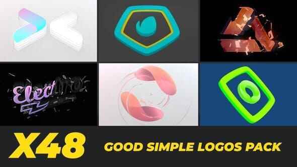 AE模板-简朴LOGO标记动绘小片头 Good Simple Logos Pack6431,