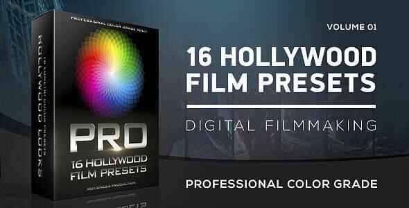 AE模板-16组好莱坞影戏年夜片调色预设 Hollywood Film Color Grading3993,ae模板,模板,好莱坞,影戏,影戏年夜片
