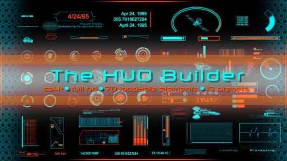 AE模板-111种科技感HUD疑息数据元素动绘包 The HUD Builder4307,