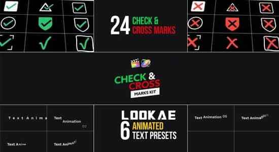FCPX插件-对错勾叉标识表记标帜动绘东西包 Check  Cross Marks Kit6946,fcpx,插件,对错,标识表记标帜,动绘