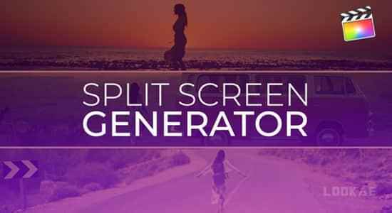 FCPX插件-34个视频静态分屏多绘里组开动绘预设 Split Screen Generator   利用教程2982,