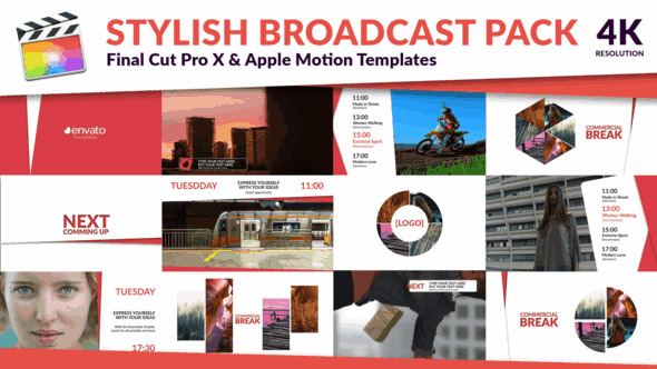 FCPX插件-50个简约电视节目预报导视栏目包拆动绘 Clean TV  Stylish Broadcast Pack7906,fcpx,插件,简约,电视,电视节目