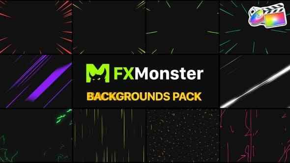 FCPX插件-10组酷炫动漫速率线叠减动绘 Speed Backgrounds6327,fcpx,插件,酷炫,炫动,动漫