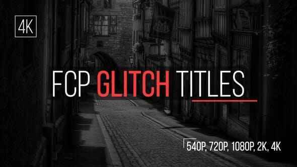 FCPX插件-16种毛病滋扰笔墨题目动绘 FCP Glitch Titles8518,fcpx,插件,毛病,滋扰,笔墨