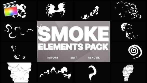 FCPX插件-12个风趣卡通烟雾MG动绘元素 Funny Smoke Elements5912,fcpx,插件,风趣,卡通,烟雾