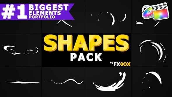 FCPX插件-10种脚画卡通MG图形动绘元素 Cartoon Shape Elements5249,