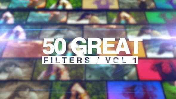 Apple Motion模板  50种视频调色滤镜预设 50 Great Filters5439,apple,motion,模板,50,视频
