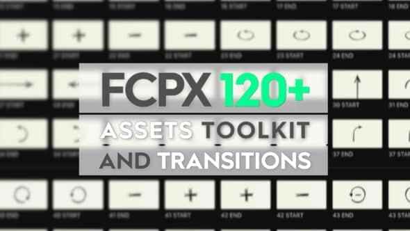 FCPX插件：24个视觉殊效 100个转场行动预设 Assets Toolkit and Transitions6563,