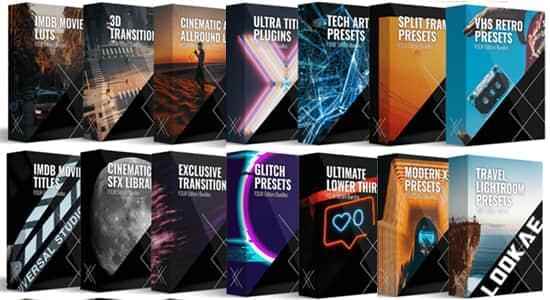 3000种音效PR预设视频素材LUTS调色预设开散包 FOUR Editors – Platinum Bundle: Complete All in 18000,