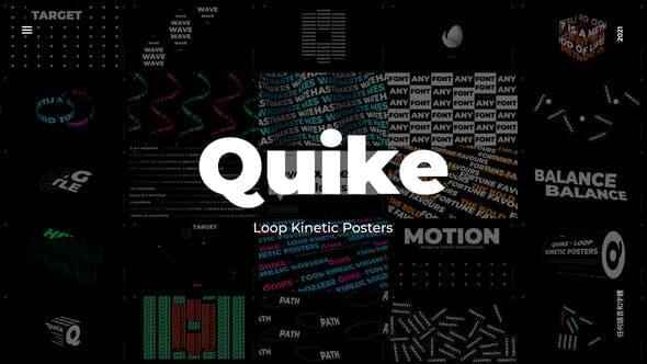 AE/PR模板-32个创意酷帅海报笔墨题目排版轮回动绘 Quike  Loop Kinetic Posters7912,模板,创意,酷帅,海报,报文