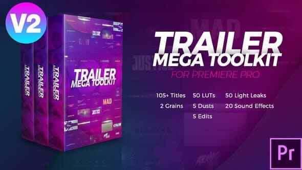 PR预设-笔墨题目音效炫光视频LUTS调色预设东西包 Trailer Mega Toolkit v21180,预设,笔墨,字标,题目,音效