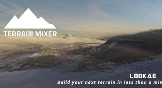 Blender插件-三维天然情况天形天生器 Terrain Mixer V2.0.3   预设库3907,blender,插件,三维,天然,天然情况