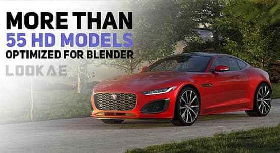 Blender预设-三维汽车模子绑定预设 Car Transportation Pro V4 – Addon Car And Vehicle Rigged Cars Library Car8049,