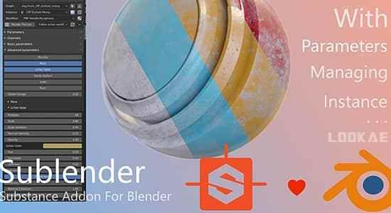 Blender插件-取Subtance硬件桥接联动及时更新东西 Sublender: Substance For Blender v2.0.3454,