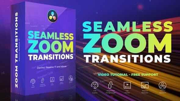 达芬偶模板-147个缩放变焦打击扭转视频无缝转场预设 Seamless Zoom Transitions for Davinci Resolve4414,