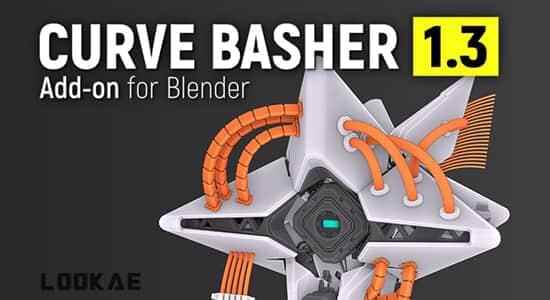 Blender插件-三维电缆直线链接天生器 Curve Basher V1.3 Rev 33682,