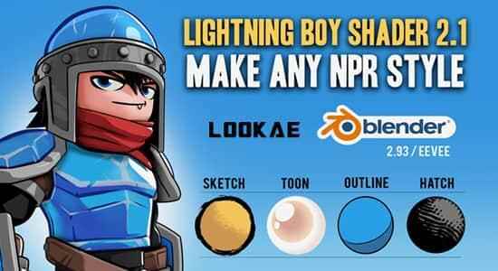 Blender插件-卡透风格下效着色器 Lightning Boy Shader 2.14870,