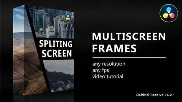 达芬偶模板-14组静态网格绘里组开视频分屏预设 Multiscreen Frames for DaVinci Resolve2498,达芬偶,芬偶,模板,静态,静态网