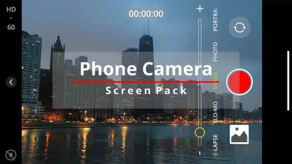 达芬偶模板-51个相机照相视频录造与景框界里动绘 Phone Camera Screen Pack1207,达芬偶,芬偶,模板,相机,照相