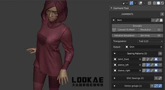 Blender插件-打扮布料模仿建造东西 Garment Tool v1.23   利用教程9307,