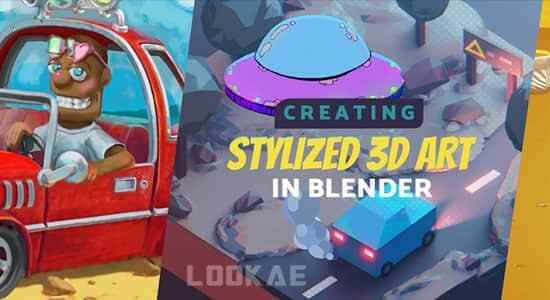 Blender教程-卡透风格化三维动绘建造进修 Gumroad – Create Stylized 3D Art in Blender1098,