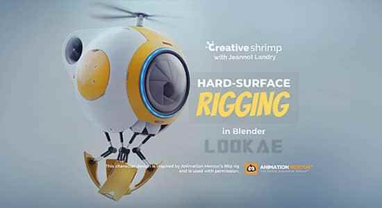 Blender教程-三维机械人绑定动绘建造 Blender Market – Hard Surface Rigging In Blender8118,