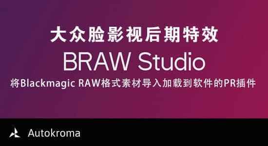 Pr插件-将Blackmagic RAW格局素材导进减载到Premiere硬件 BRAW Studio v1.3 Win 利用教程6156,