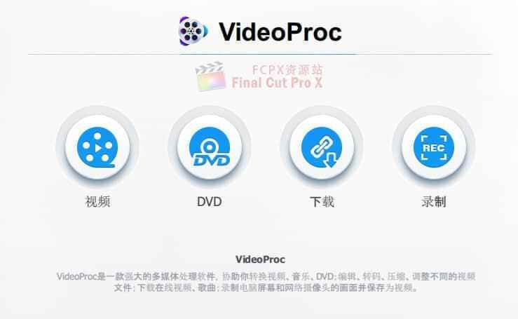 视频处置格局转换转码硬件 VideoProc 3.2 (201901110) Mac 中文版2504,视频,视频处置,处置,格局,转换