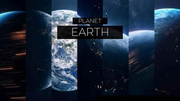 视频素材-7个太旷地球扭转动绘素材 Planet Earth 7 Clips Pack1767,