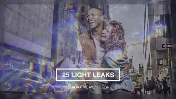 第一季 视频素材-25个镜头漏光炫光光晕动绘素材 Light Leaks Pack v18934,