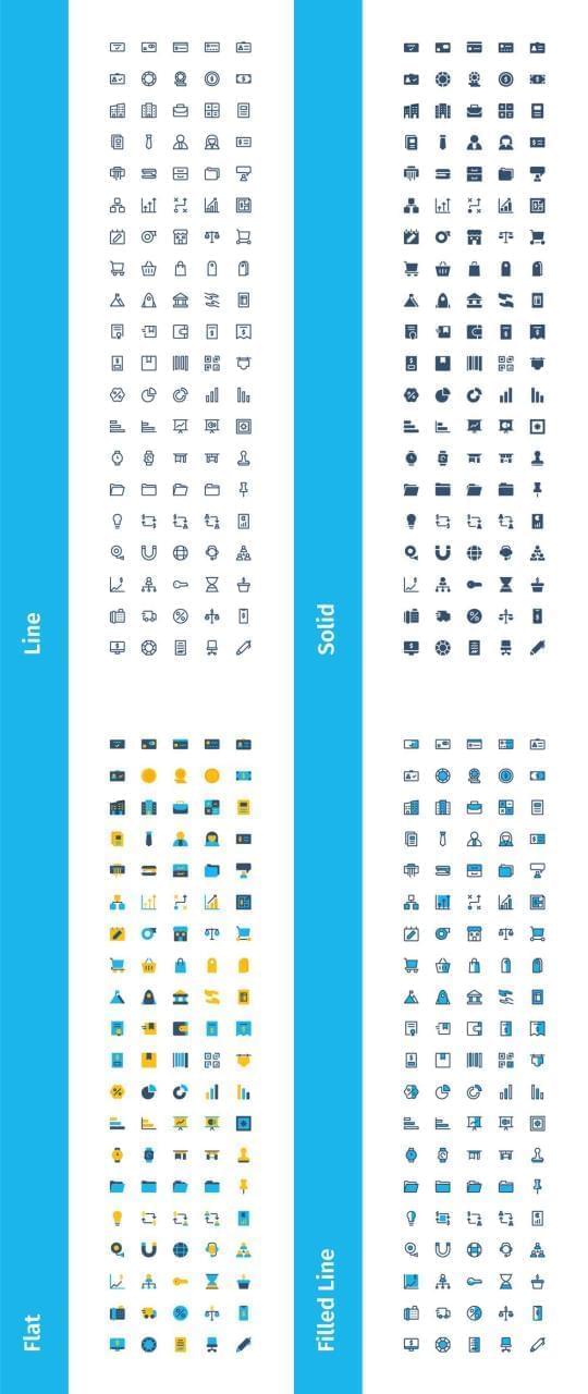 400个繁复下量量的贸易金融图标线性添补彩色多气势派头[Sketch/AI]6808,400,繁复,约下,下量,下量量