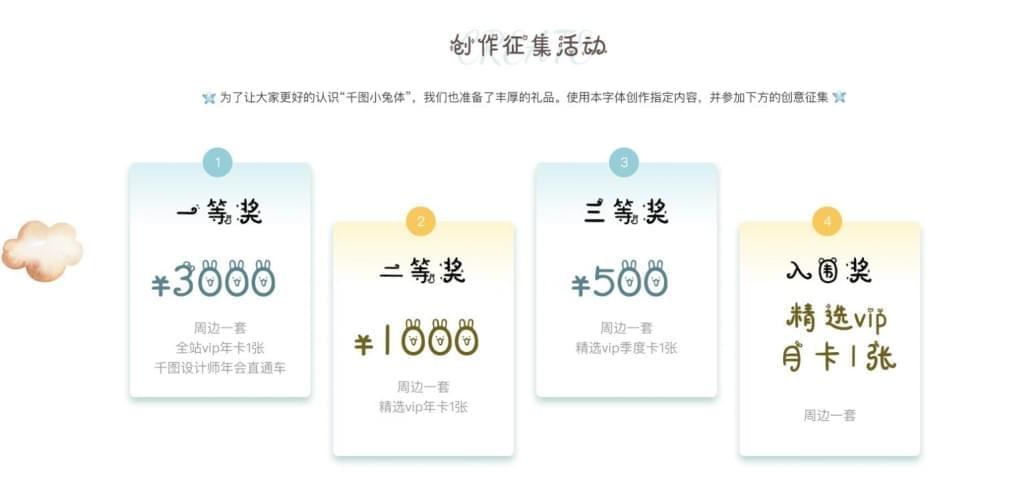 千图小兔体：千图网结合iFonts出品免费商用萌系创意字体 保举8097,小兔,图网,网联,结合,ifont