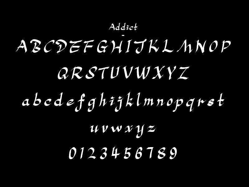 Addict Script One8438,addict,script,one,字体,引见