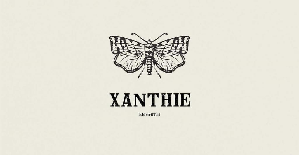 Xanthie9124,字体,引见,一种,带有,怀旧