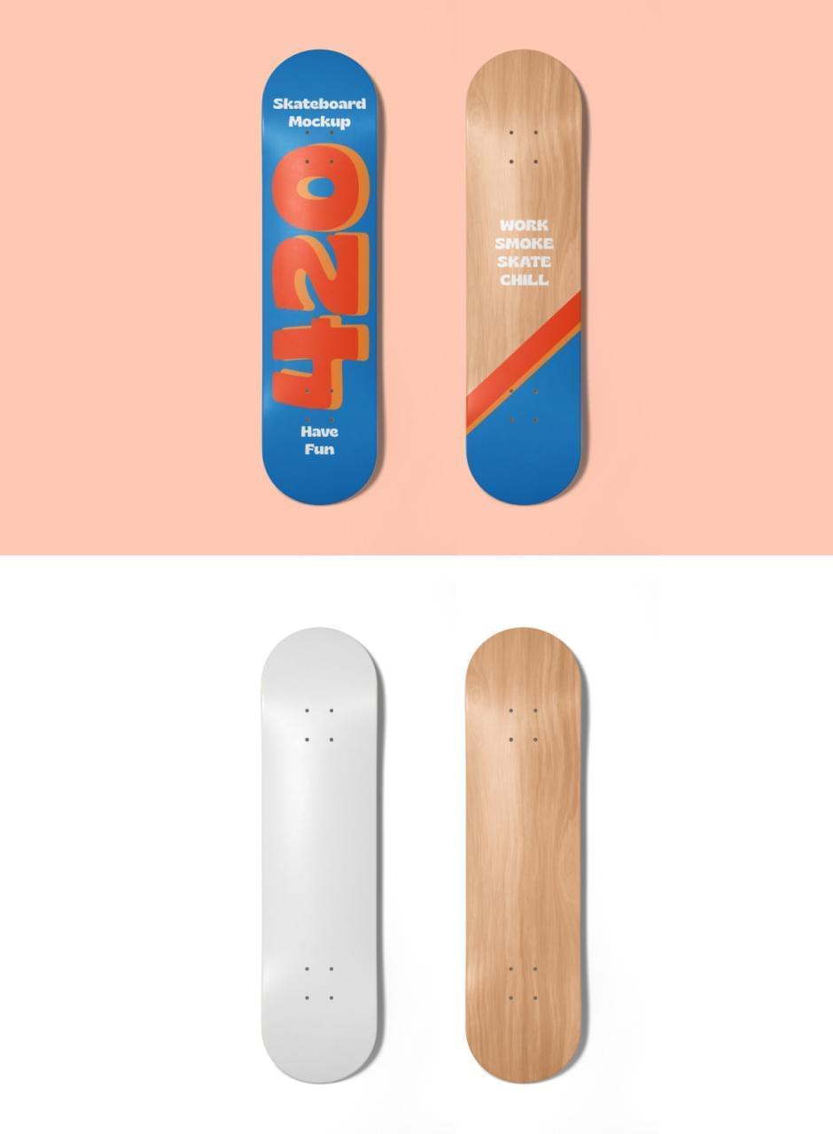 滑板样机PSD Skateboard Mockup502,