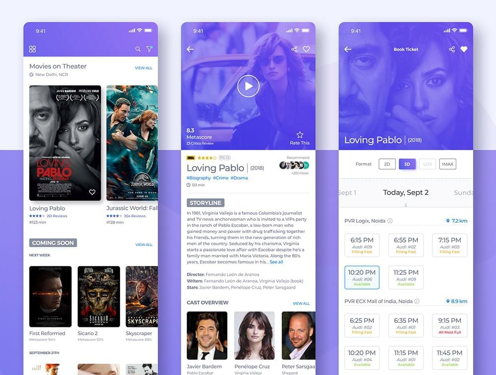 影戏票预订使用 Movie APP UI Kits5335,影戏,影戏票,预订,使用,movie